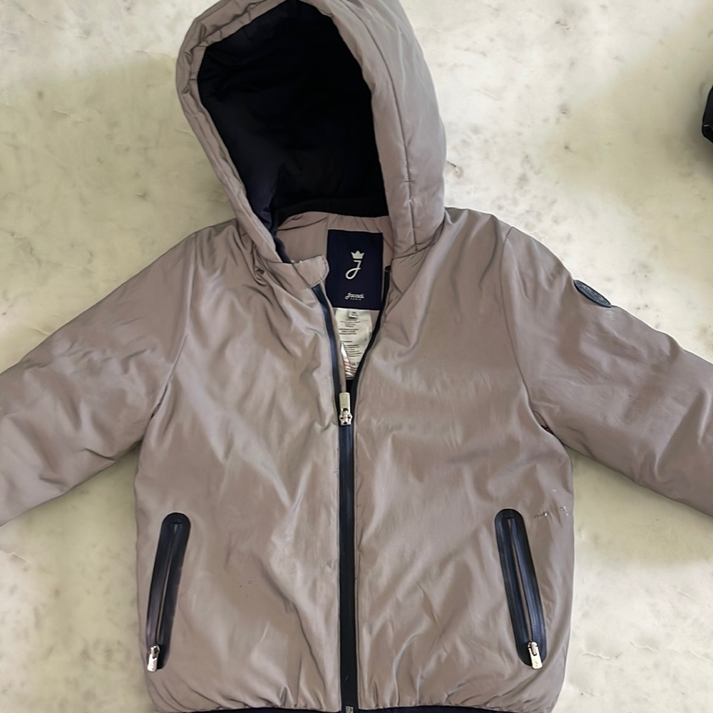 Gray/silver Jacadi parka coat